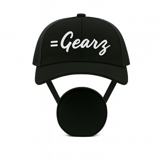 2Gearz trucker baseball cap with detachable 4" round pouch and free bandana